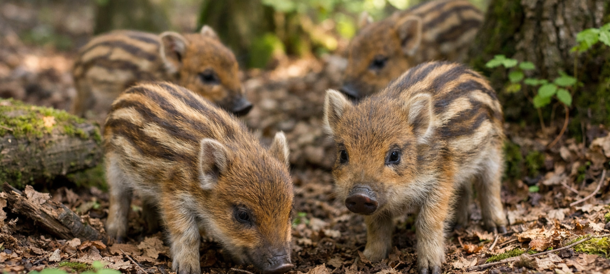 Firefly foto di cinghiali cuccioli in un boschetto 195507