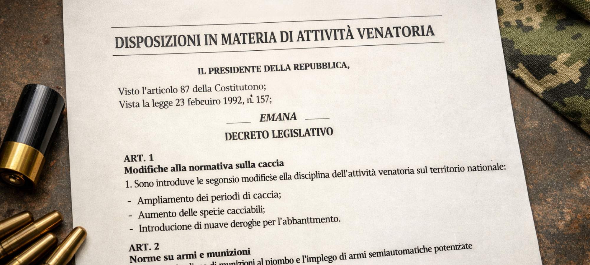 Firefly gpt image foto decreto legislativo caccia 195507