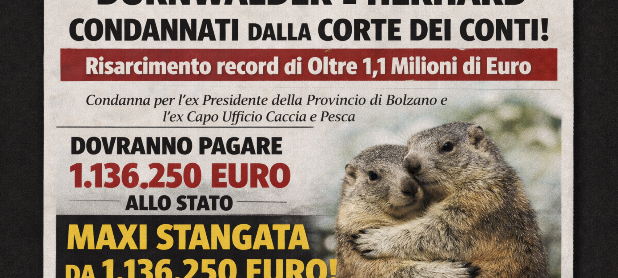 Firefly gpt image sostituisci le foto delle due persone con due marmotte che si abbracciano 220331