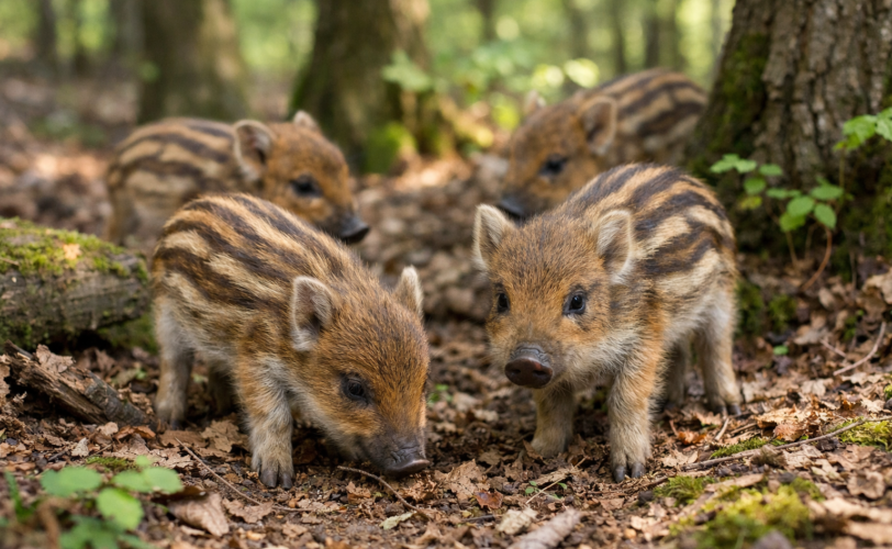 Firefly foto di cinghiali cuccioli in un boschetto 195507