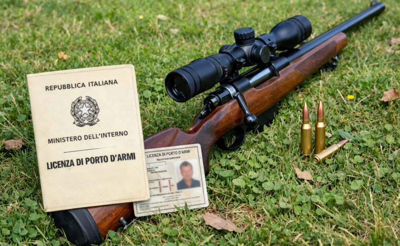 Firefly gpt image foto fucile e porto darmi italiano su un prato 195507