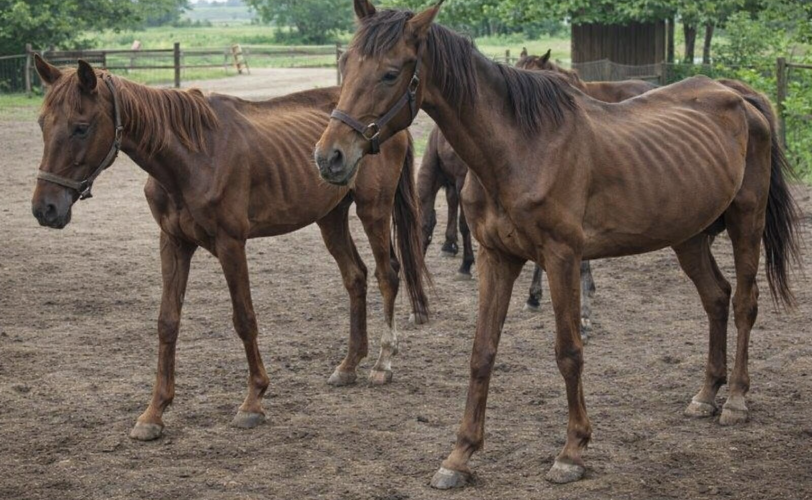 Firefly gpt image foto simile a quella di riferimento dove ci sono cavalli molto magri 841742