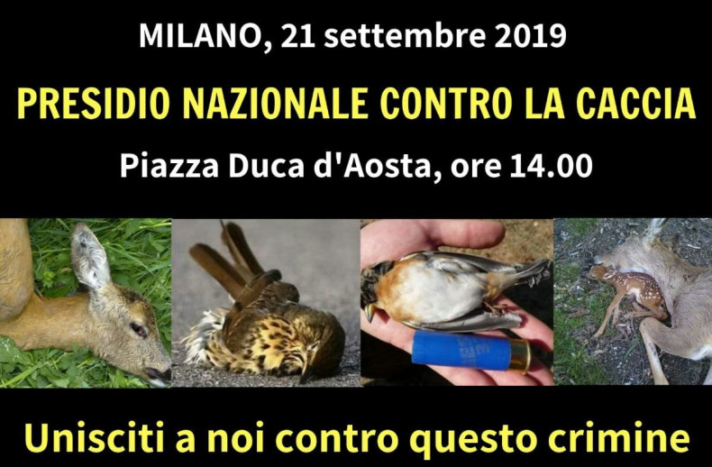 21 settembre in piazza contro la caccia