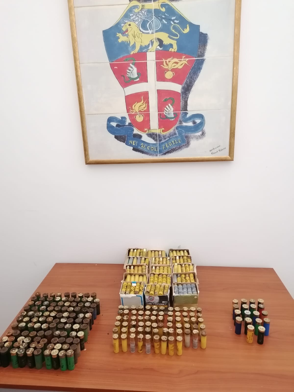 parte delle munizioni da caccia inesplose ritrovate e consegnate ai cc a Ponza